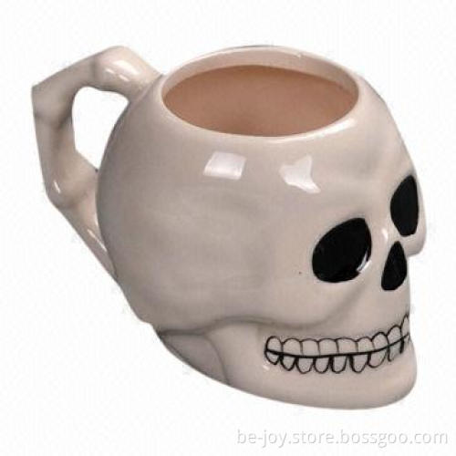 Skull ceramic cup, various artworks are available, OEM orders are welcome